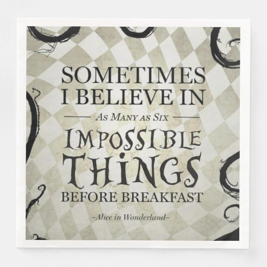 Alice in wonderland servetten (Voorkant)