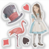 Alice in Wonderland set  Sticker (Voorkant)