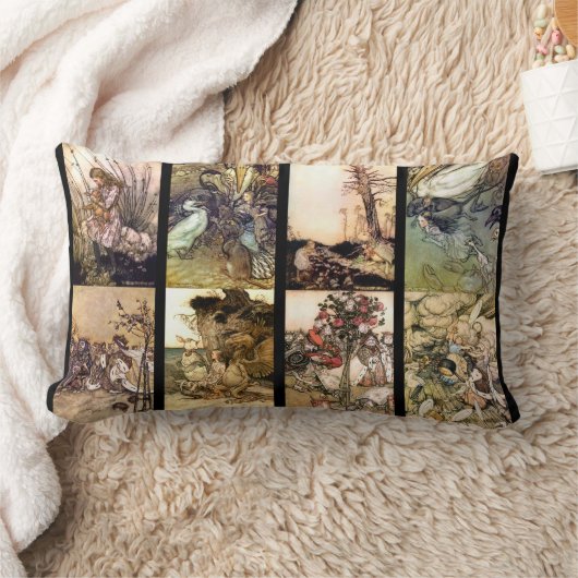 Alice in Wonderland, set van acht Afbeeldingen Cus Kussen (Deken)