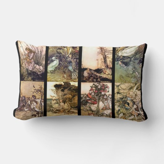 Alice in Wonderland, set van acht Afbeeldingen Cus Kussen (Voorkant)