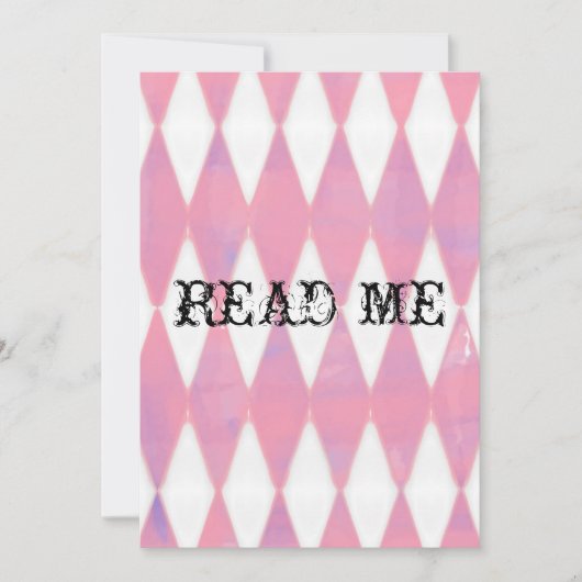 Alice in Wonderland Shower Invitation Kaart (Voorkant)