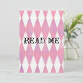 Alice in Wonderland Shower Invitation Kaart (Staand voorkant)