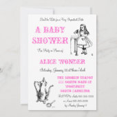Alice in Wonderland Shower Invitation Kaart (Achterkant)