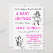 Alice in Wonderland Shower Invitation Kaart (Achterkant)
