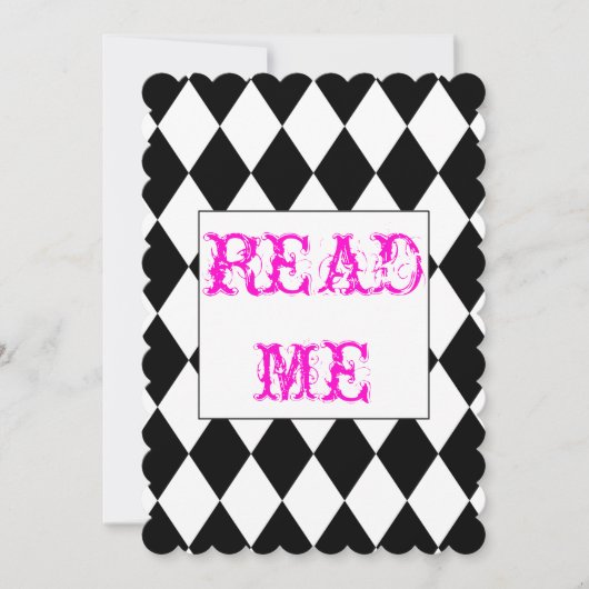 Alice in Wonderland Shower Invitation Kaart (Voorkant)