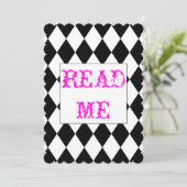 Alice in Wonderland Shower Invitation Kaart (Staand voorkant)