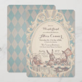 Alice in Wonderland Shower Invitations Kaart (Voorkant / Achterkant)