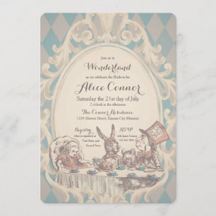 Alice in Wonderland Shower Invitations Kaart