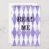 Alice in Wonderland Shower Invite Kaart (Voorkant / Achterkant)