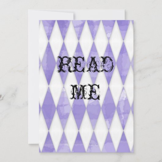 Alice in Wonderland Shower Invite Kaart (Voorkant)