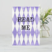 Alice in Wonderland Shower Invite Kaart (Staand voorkant)