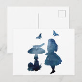 Alice in wonderland Silhouette Briefkaart (Voorkant / Achterkant)