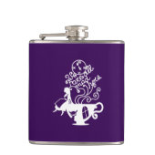 Alice in Wonderland. Silhouette-illustratie Heupfles (Voorkant)