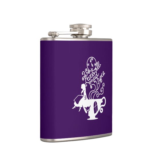 Alice in Wonderland. Silhouette-illustratie Heupfles (Rechts)