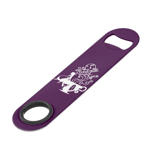 Alice in Wonderland. Silhouette-illustratie Speed Flessenopener (Achterkant Gekanteld)
