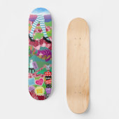 Alice in Wonderland Skateboard Muurkunst (Voorkant)
