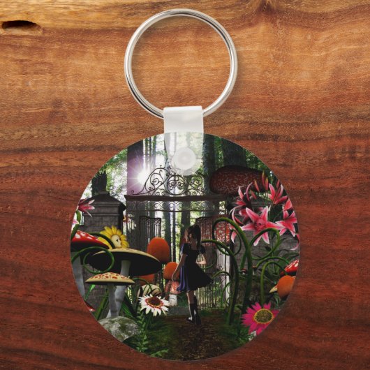 Alice in wonderland sleutelketen sleutelhanger (Voorkant)