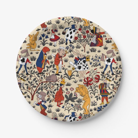 Alice in Wonderland Small Paper Borden Papieren Bordje (Voorkant)