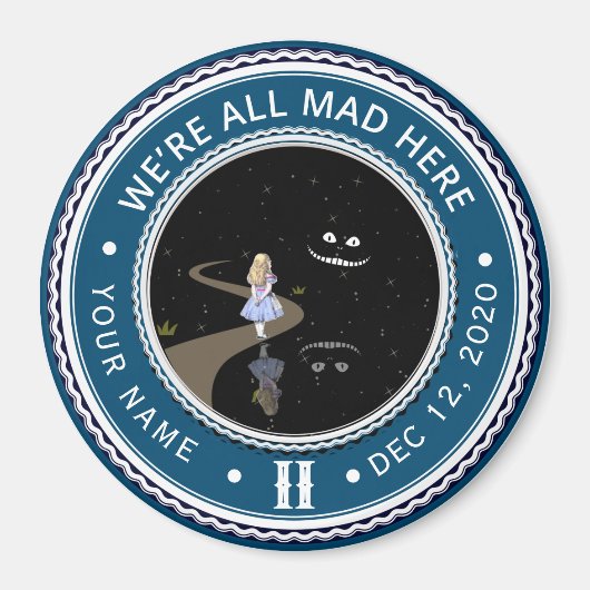 Alice in Wonderland Sobriety Medallion Magneet (Voorkant)
