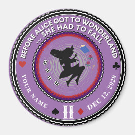  Alice in Wonderland Sobriety Medallion Magneet