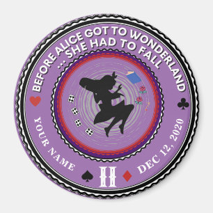  Alice in Wonderland Sobriety Medallion Magneet