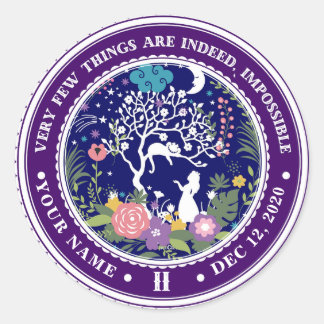 Alice in Wonderland Sobriety Medallion Ronde Sticker