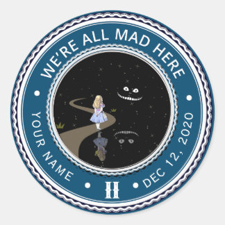 Alice in Wonderland Sobriety Medallion Ronde Sticker