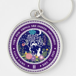 Alice in Wonderland Sobriety Medallion Sleutelhanger