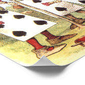 Alice in Wonderland Spade Kaarten Tree Poster (Hoek)