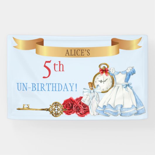 Alice in Wonderland Spandoek (Horizontaal)