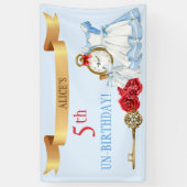 Alice in Wonderland Spandoek (Verticaal)