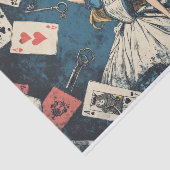 Alice in Wonderland speelkaarten  Sleutel Tissuepapier (Detail)