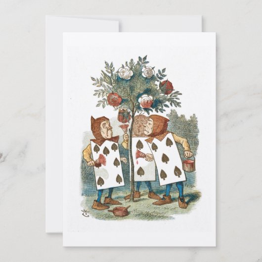 Alice in Wonderland speelt Kaart Gardeners (Voorkant)