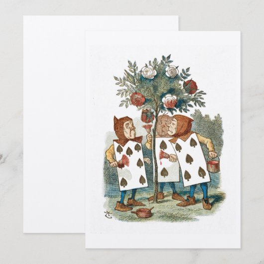 Alice in Wonderland speelt Kaart Gardeners (Voorkant / Achterkant)