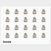 Alice in Wonderland speelt Kaart Gardeners Ronde Sticker (Vel)