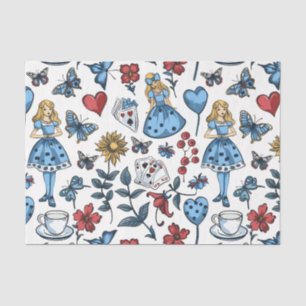  Alice in Wonderland Spelen Kaart Decoupage Tissuepapier