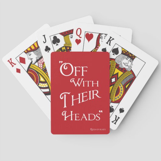 Alice in Wonderland Spelen Kaart - Queen of Hearts (Achterkant)