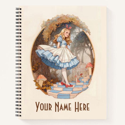 Alice in Wonderland Spiral Notitieboek (Voorkant)