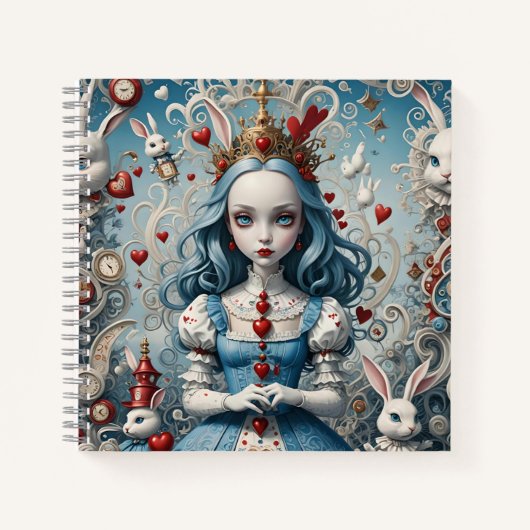 Alice in Wonderland Spiral Notitieboek - Briefpapi (Voorkant)
