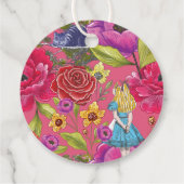 Alice in Wonderland Sprookje Bloemen Bedankt u Bedankjes Labels (Achterkant)