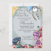 Alice in Wonderland Sprookje Thema Kaart (Voorkant)