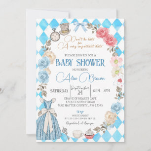 Alice in Wonderland, Sprookjesachtig Baby shower Kaart