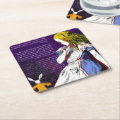 Alice in Wonderland Square Paper Onderzetter (Schuin)