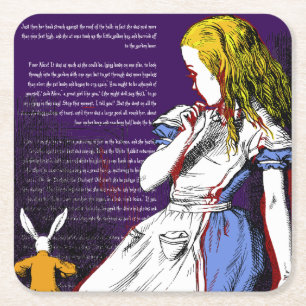 Alice in Wonderland Square Paper Onderzetter