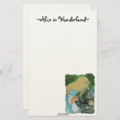 Alice in Wonderland Stationery Briefpapier (Voorkant / Achterkant)