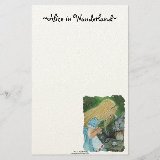 Alice in Wonderland Stationery Briefpapier (Voorkant)