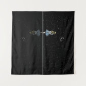 Alice in Wonderland Sterrennacht Wandkleed (Voorkant (horizontaal))