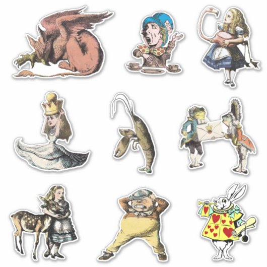 Alice in Wonderland Sticker (Voorkant)