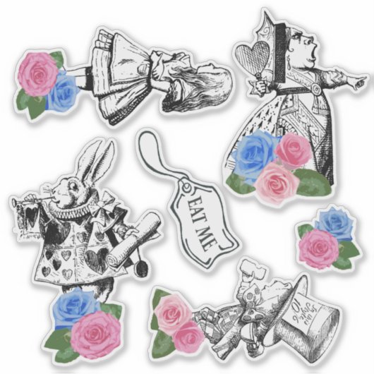  Alice in Wonderland Sticker Blad (Voorkant)