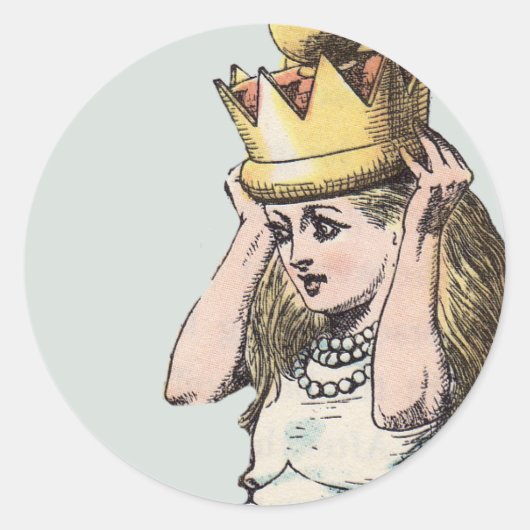 Alice in Wonderland sticker Label Seal (Voorkant)